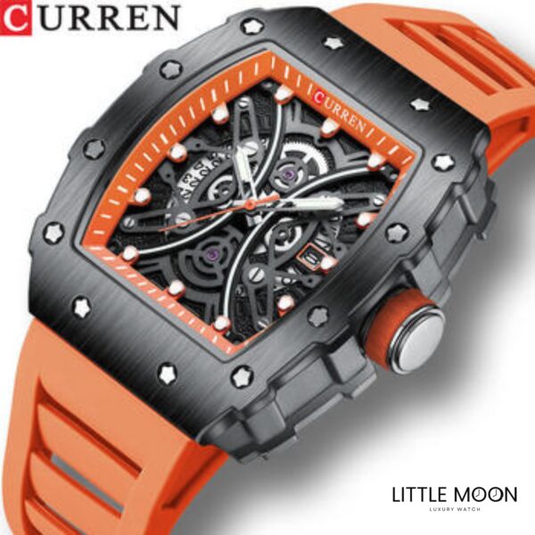 Montre Carrée Lumineuse CURREN pour Homme