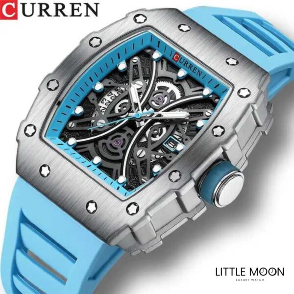 Montre Carrée Lumineuse CURREN pour Homme
