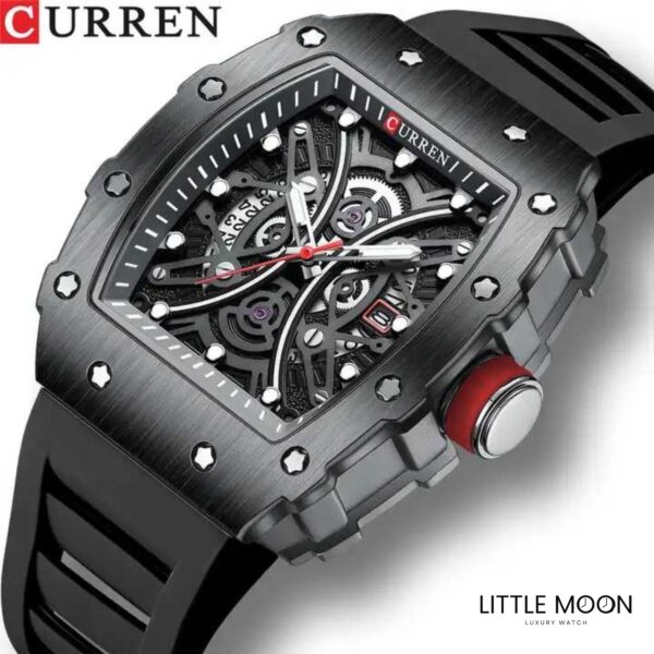 Montre Carrée Lumineuse CURREN pour Homme