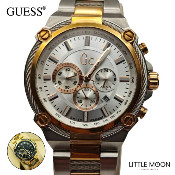 Guess Collection White Men's Watch Chronograph Swiss Made