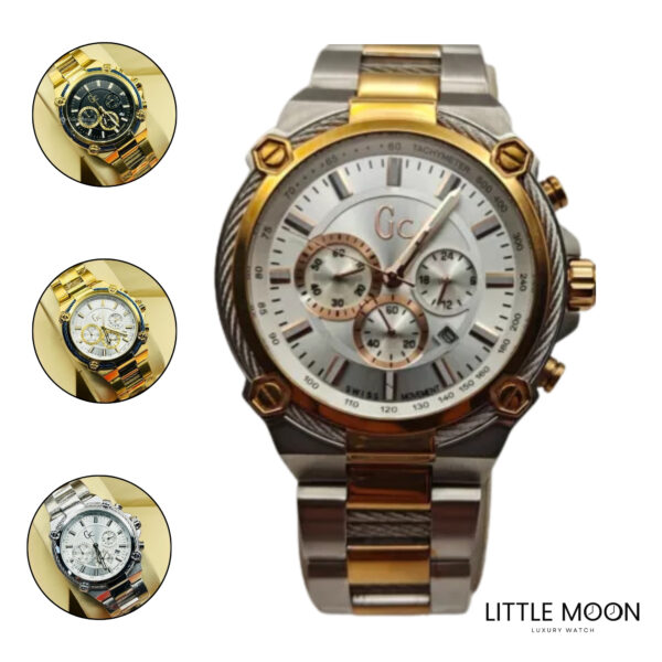 Guess Collection White Men's Watch Chronograph Swiss Made
