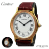 Cartier Arcade Ultra Slim – Montre de Luxe Classique Cuir Bordeaux